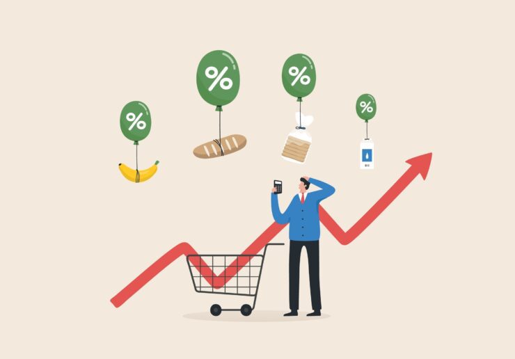 Food,Price,Inflation.,Impact,On,Economic,Growth.,Inflation,Rises,Due