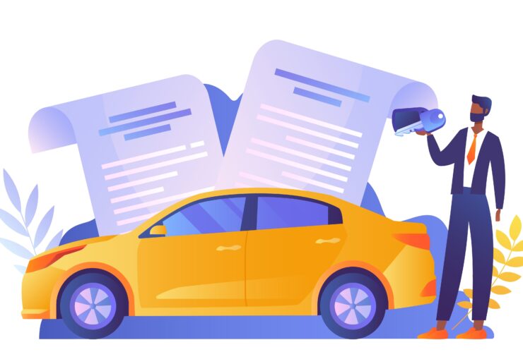 Auto,Insurance,Concept.,Man,Stands,And,Holds,Keys,Against,Background