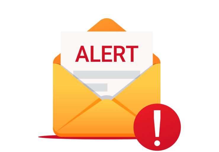 Alert,Message,By,Email.,Envelope,With,A,Alert.,Vector,Icon