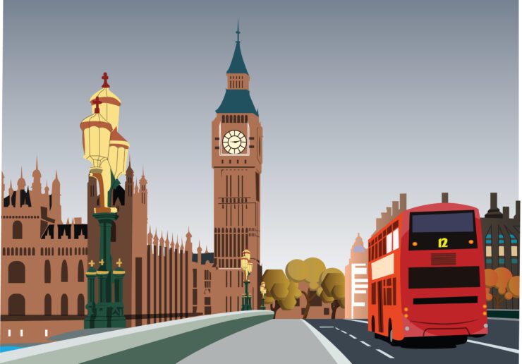 Autumn,London,,Red,Bus,And,Big,Ben