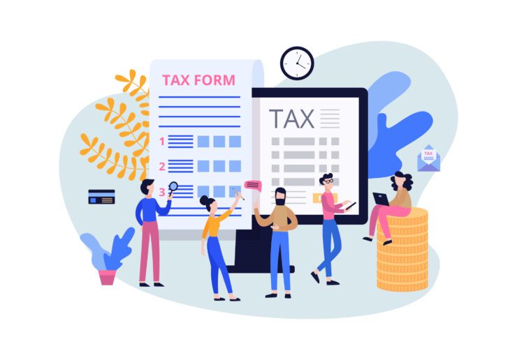 Tax,Submit,And,Online,Payment,,Year-end,Adjustment,Report,Business,Concept