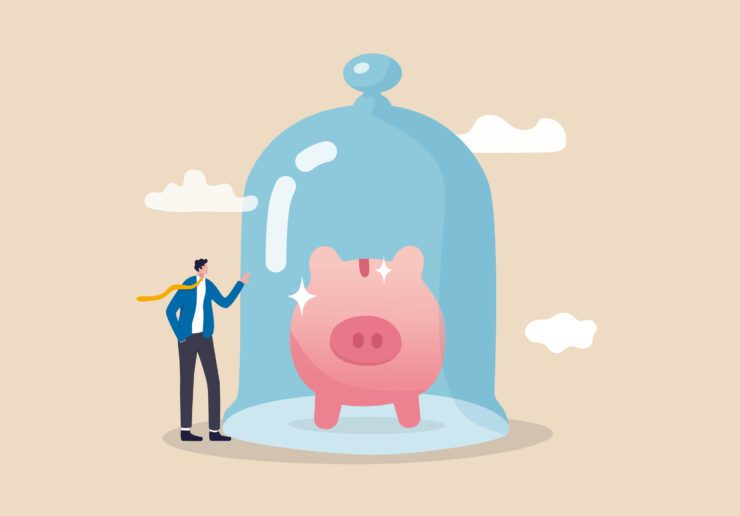 Protect,Money,From,Inflation,,Insurance,And,Financial,Security,Concept,,Businessman