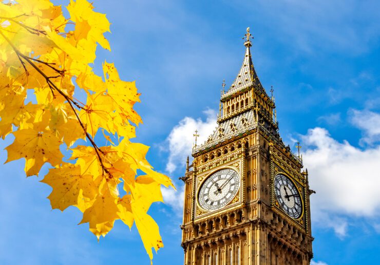 Big,Ben,Tower,Of,Houses,Of,Parliament,In,Autumn,,London,